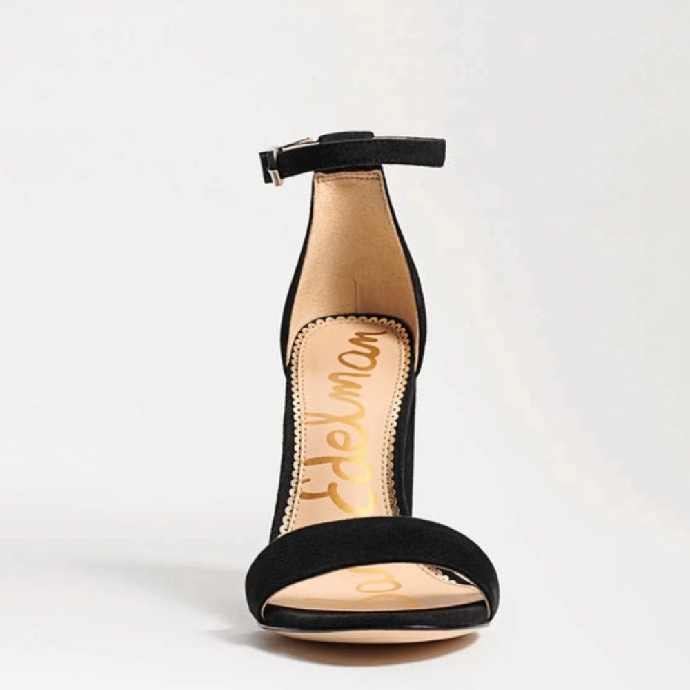 Sam Edelman | Lux Suede YARO heels | Black minimalist with chunky heel | Size 7 - Picture 3 of 16